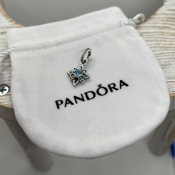 💙SOLD💙PANDORA Authentic DISNEY CINDERELLA BLUE STAR PENDANT IMPRINT S925 ALE - Picture 3 of 7